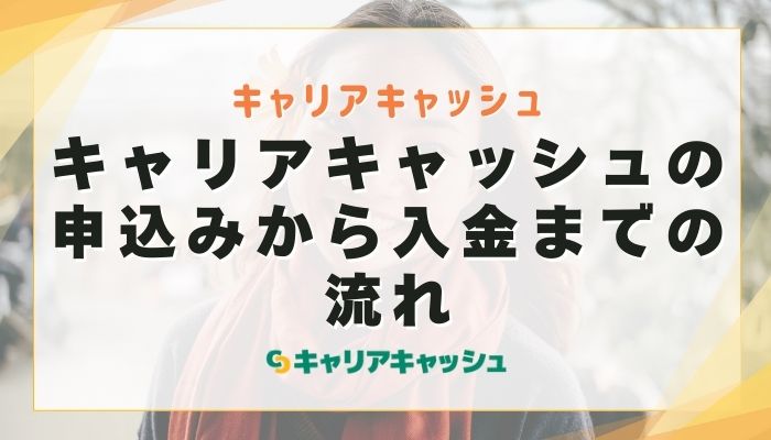 キャリアキャッシュの申込みから入金までの流れ