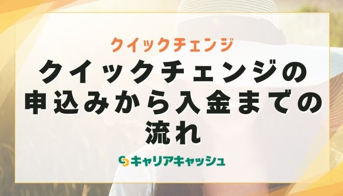 クイックチェンジの申込みから入金までの流れ
