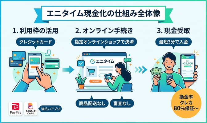 エニタイム現金化とはどんなサービスかを整理