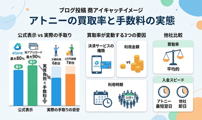 アトニーの買取率と手数料の実態を数字で確認