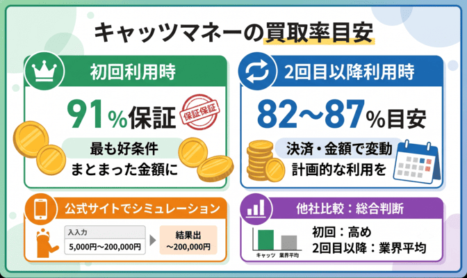 キャッツマネーの買取率は高い？換金率の目安を解説