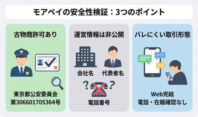 モアペイは安全？運営情報と古物商許可から検証