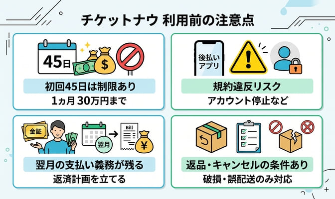 チケットナウを利用する前に押さえる注意点