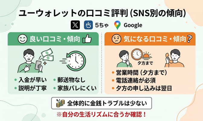 ユーウォレットの口コミ評判をSNS別に紹介