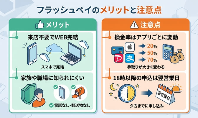 フラッシュペイを利用するメリットと知っておきたい注意点