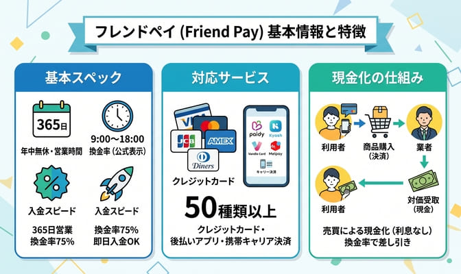フレンドペイとは？現金化サービスの基本情報と特徴