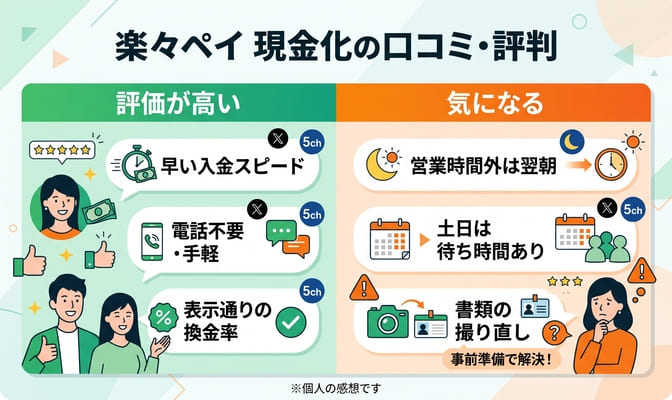 楽々ペイ現金化の口コミ評判をSNS別に紹介